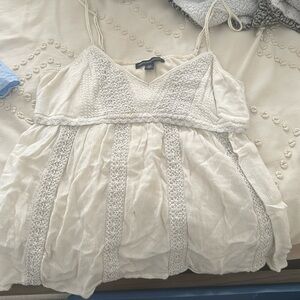 American eagle white flare top. Embroidered.